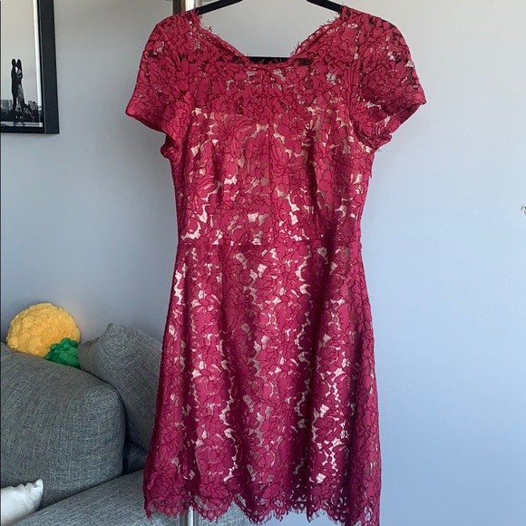 Lucy Paris Red Lace Sheath Dress - Picture 2 of 5